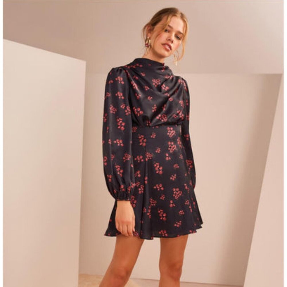 Keepsake Infinity LS Mini Dress Black Ditsy - Picture 3 of 4